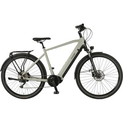 E-Bike PROPHETE "Entdecker 5.0" Gr. 54, grau (grau, schwarz), Elektrofahrräder, 54cm, 28 Zoll (71,12cm), Pedelec, Elektrofahrrad für Herren