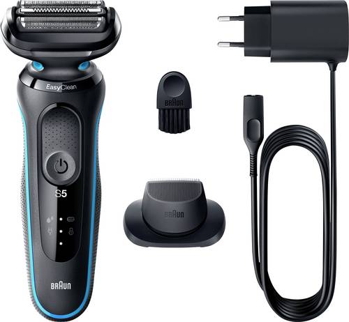 Braun 51-M1200s Folienrasierer Schwarz, Blau
