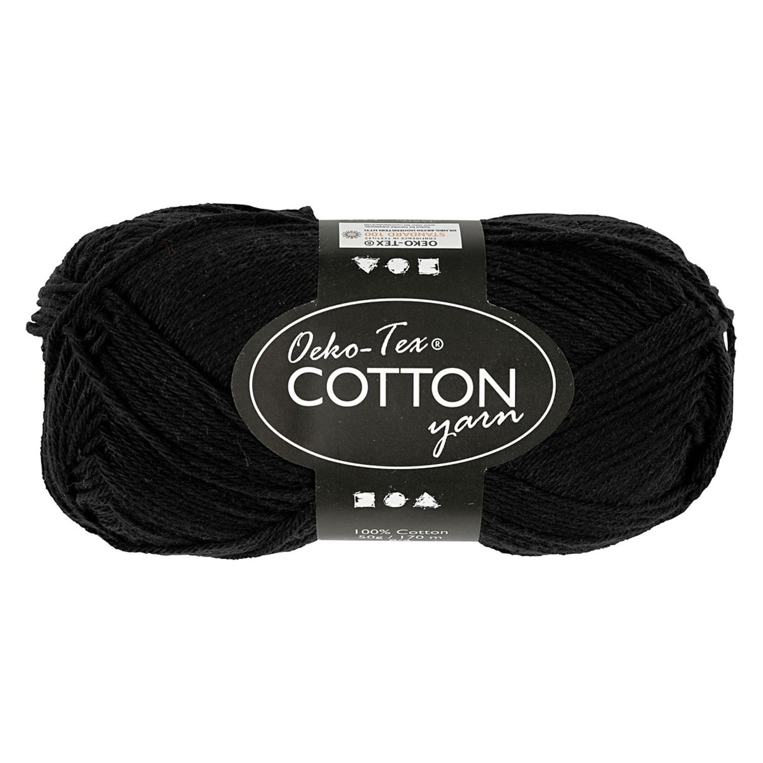 Creativ Company Katoengaren, Zwart, 50gr, 170m (170 m) (5712854350051)