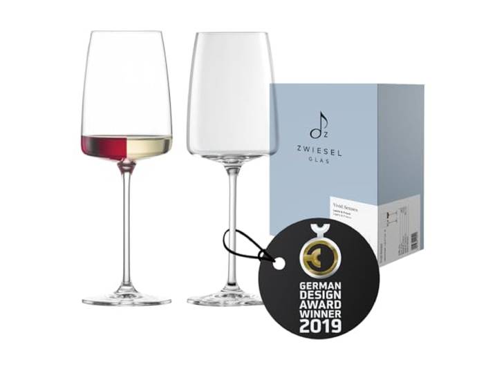 Zwiesel Glas Weingläser Vivid Senses leicht & frisch (2 Stk) filigrane Weingläser für Rosé & Weißweine, spülmaschinenfeste Tritan®-Kristallgläser, Made in Germany