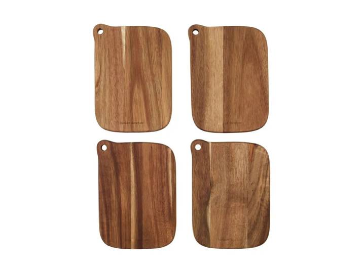 House Doctor Planche à découper Eya 13x18 cm, lot de 4 Acacia
