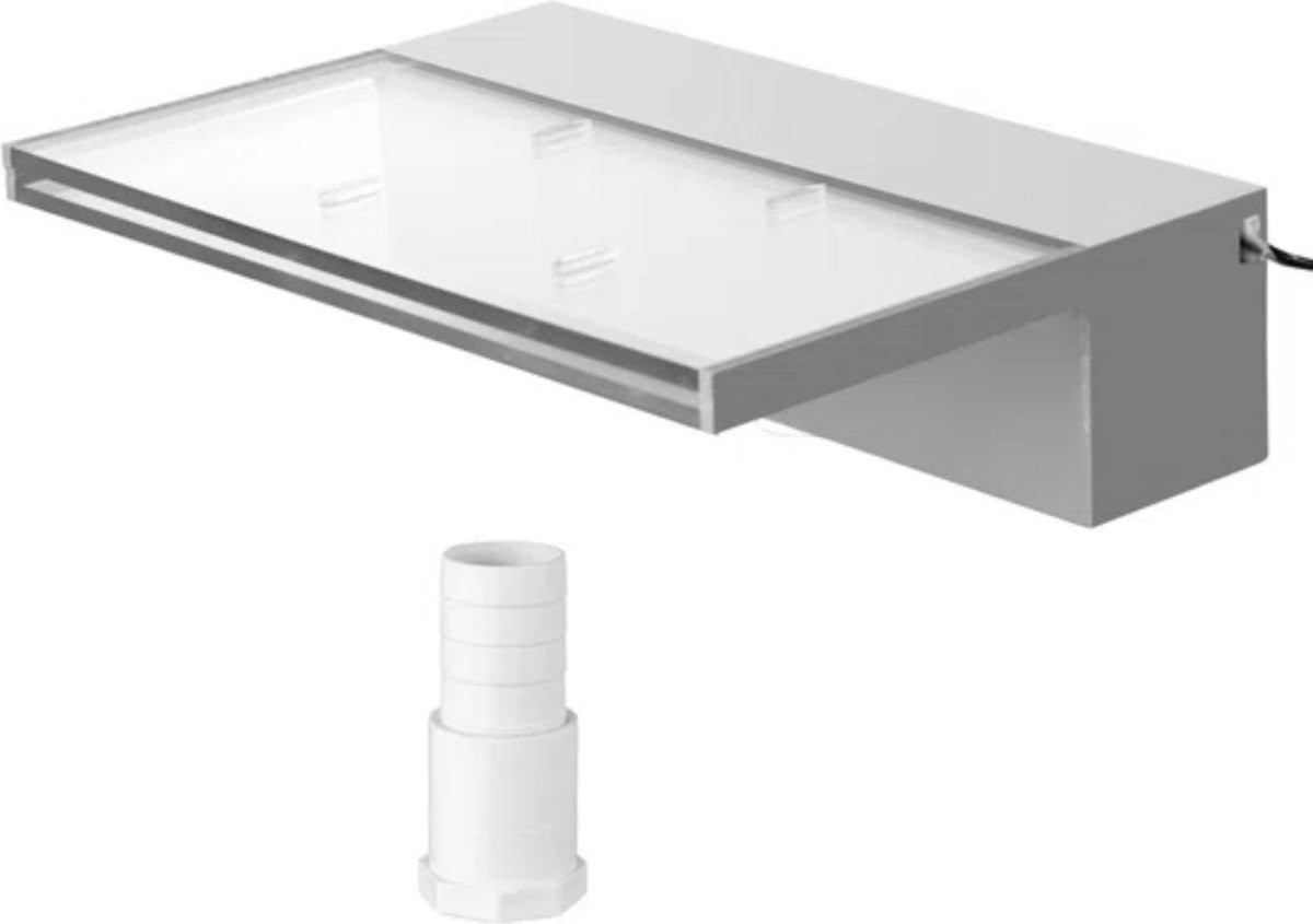 Moderne Acryl Waterval Fontein voor Zwembaden met Blauwe en Witte LED-verlichting
