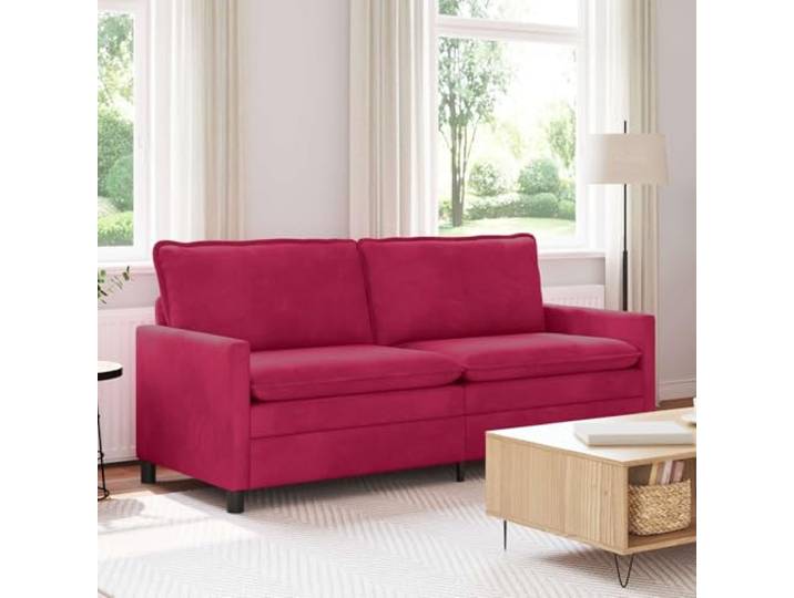 ZQQLVOO Sofa Weinrot 196 x 81 x 87,5 cm Samt Metallrahmen, Ergonomisches Design, Pflegeleicht, Wohnzimmer, Schlafzimmer