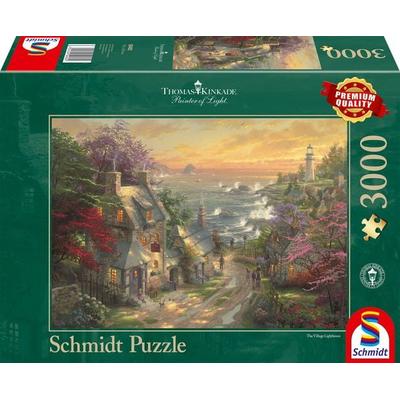 Puzzle Schmidt Spiele 59482 Dörfchen am Leuchtturm Thomas Kinkade 3000 Teile