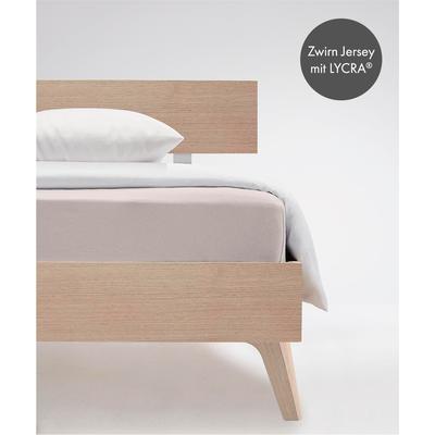 Spannbettlaken FLEURESSE "Comfort", beige (porzellanfarben), B:200cm, Jersey-Elasthan, Obermaterial: 96% Baumwolle, 4% Elasthan (LYCRA), Bettlaken, Spannbettlaken, langlebig & bügelfrei,Perfekte Passform durch POWER-STRETCH