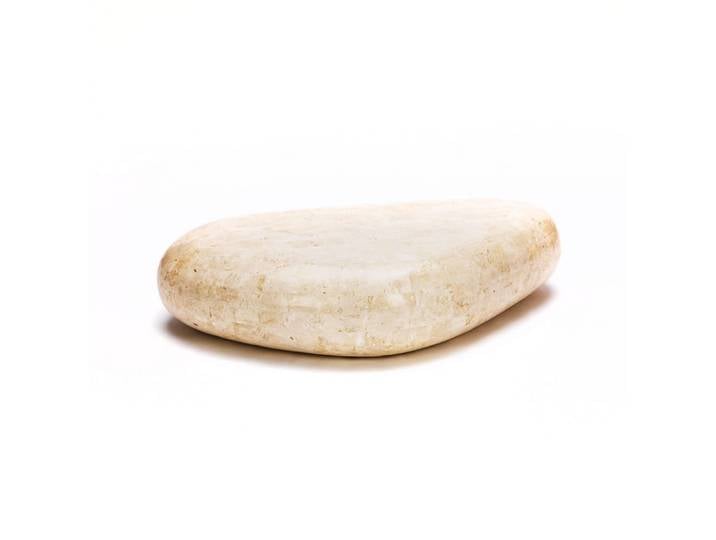 Table basse en pierre beige 123x74 cm 27h