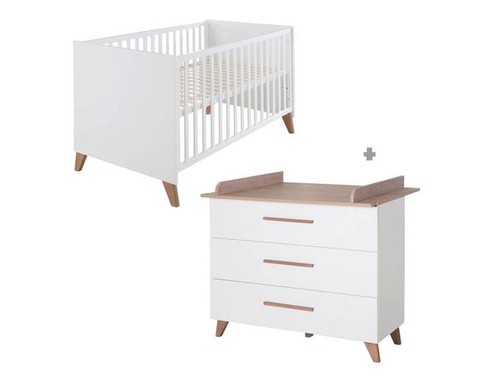 Roba Babyzimmer Ole 2-teilig, Weiß, Holzwerkstoff, 3 Schubladen, 110x98x142 cm, Baby- und Kindermöbel, Babyzimmer