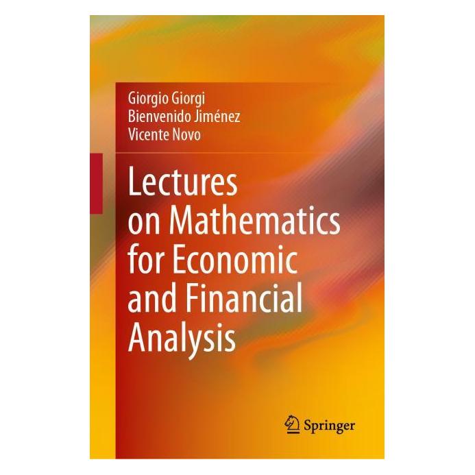 Springer Lectures on Mathematics for Economic and Financial Analysis (Englisch, Hardcover, Bienvenido Jiménez, Giorgio Giorgi, Vicente Novo) (54585832)