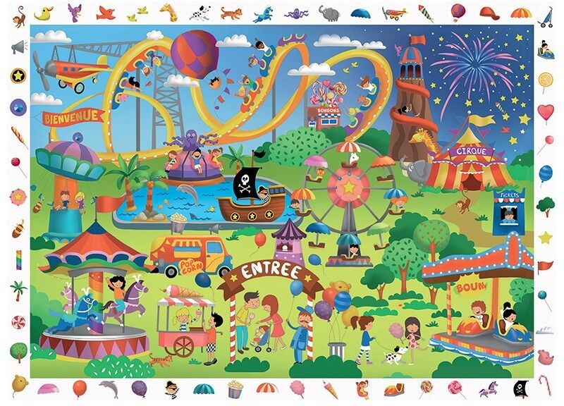 Puzzle "Cherche et trouve" 100 pcs Fête Foraine - Calypto