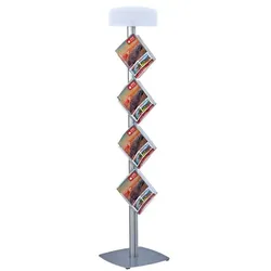 update displays Prospektregal »Variaton 70« 8x Din A4 silber, 45x192x3.3 cm