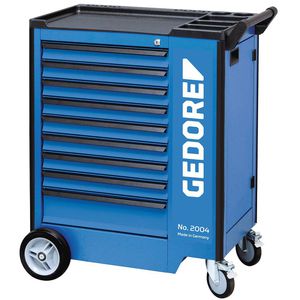 GEDORE Werkzeugwagen 2004 0810, leer, blau, 9 Schubladen