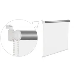 Thermorollo Verdunklungsrollo 95x200 cm weiss Fensterrollo mit Thermobeschichtung  100% Abdunklung i