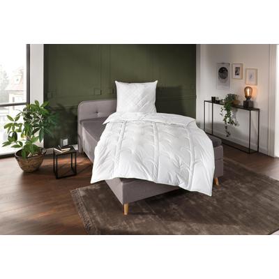 Naturfaserbettdecke QUEENS TEXTILES "Iris, Bettdecke 135x200 cm, 155x220 cm und weiteren Größen", weiß, B:155cm L:220cm, Bezug: 100% Baumwolle. Meshfutter: 100% Viskose, Bettdecken, Bettdecken, Sommer, feuchtigkeitsregulierende, hochwertige Decke