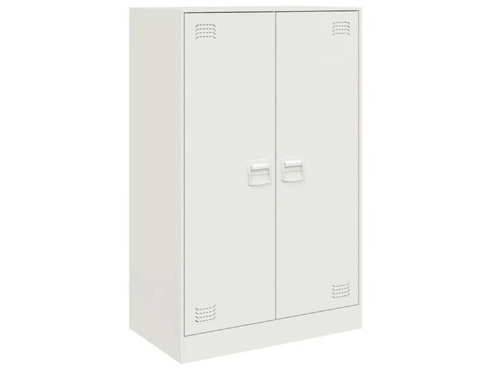 NOUVEAU Placard de rangement - Buffet de Cuisine - Armoire Bas vitrine - blanc - 67x39x107cm acier 70096