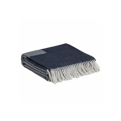 Wohndecke GANT "Wohndecken LOGO THROW 1er Pack" Gr. 130, blau, B:130cm, Obermaterial: 70% Wolle WO. 20% Polyacryl PAN. 10% Polyamid PA., Wohndecken, Wohndecke