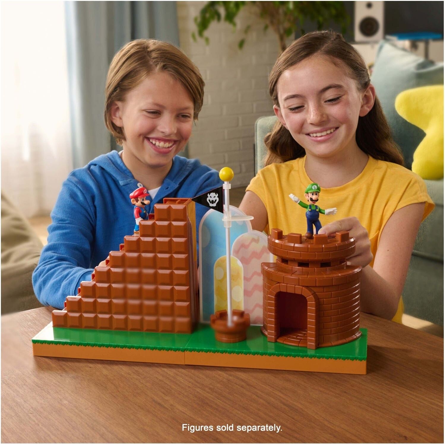 Nintendo Super Mario 2.5in Level End Playset - Authentic Design, Interactive Play, Compact Size, 2.5in, Jakks Pacific