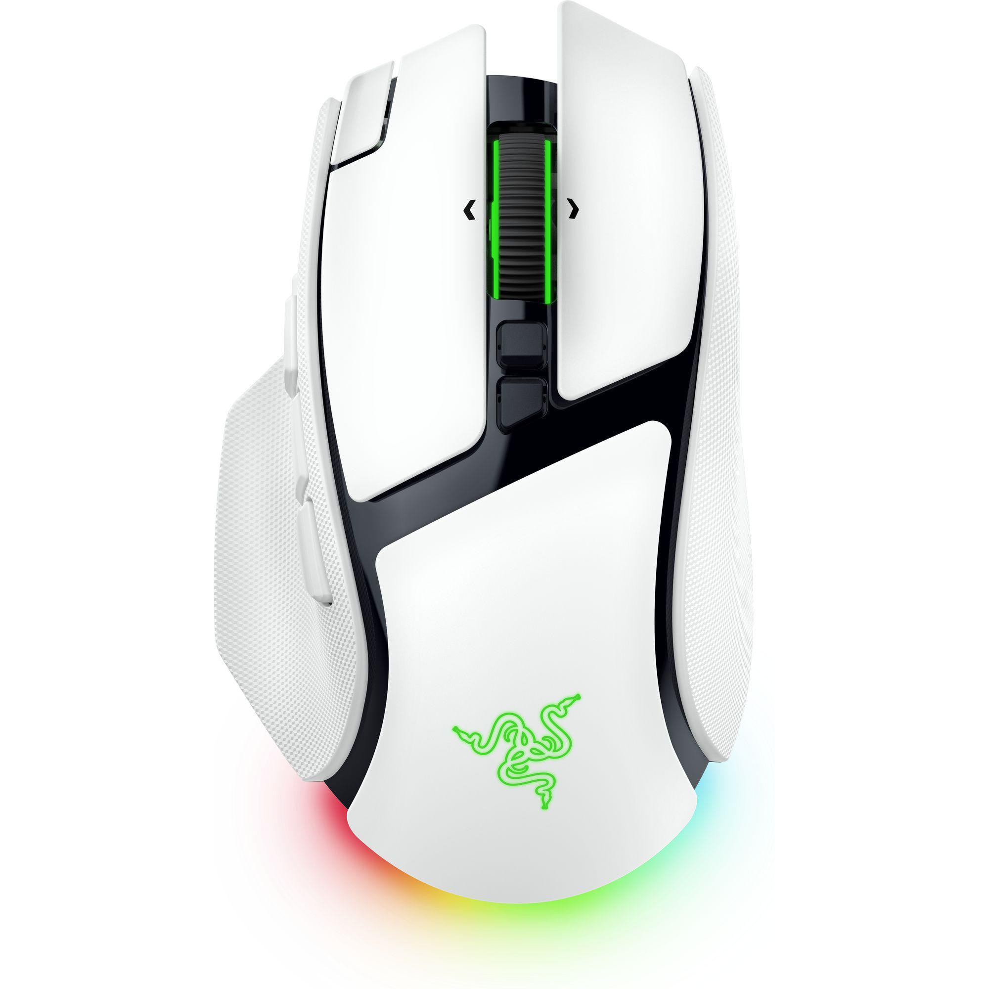 Razer Basilisk V4 Pro Wireless Gaming Maus - 50.000 DPI, 8.000 Hz, HyperScroll, Bluetooth, Chroma RGB, Weiß
