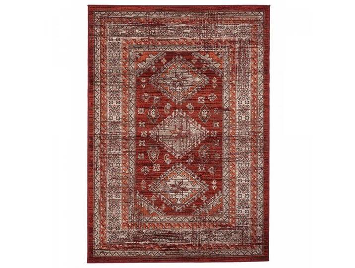 Tapis d''orient motif ethnique, idéal pour une cuisine, rouge 120x170