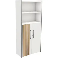 Kerkmann Aktenschrank »Oxford« 5 OH 2 offene Fächer weiß, 80x183x36 cm