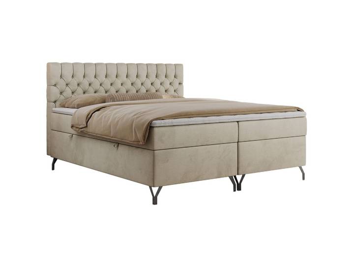 BOXBETT GRIMALDI 160/200 Beige Velvet - H3
