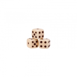Halmakegel.com Würfel - elfenbein - W6 - Kunststoff - 5 mm 255387
