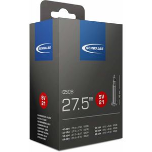 Schwalbe Fahrradschlauch SV21, 27,5 Zoll, 40mm SV-Ventil, für MTB, Reifenbreite 40-62mm