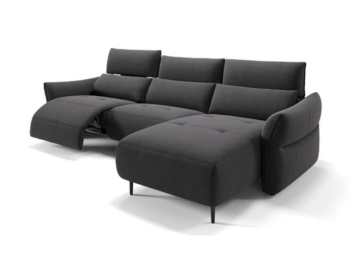 Stoff Ecksofa PERUGIA Eckcouch Relaxgarnitur Funktionssofa Designer Couch