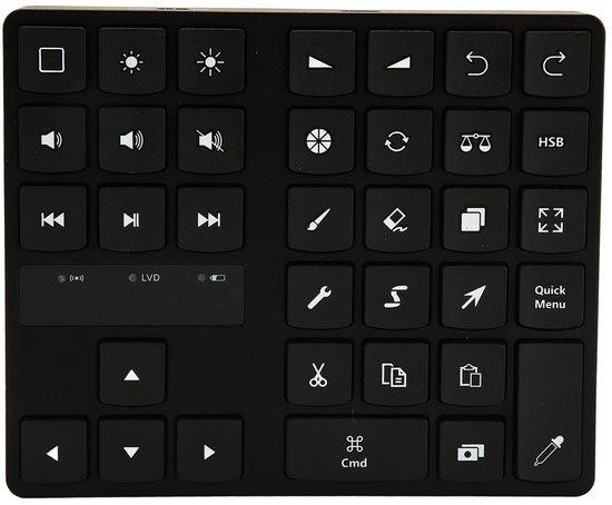 Ergonomisch compact verlicht toetsenbord met sneltoetsen voor Procreate en macOS - Zwart