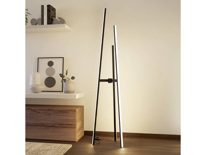 Lampadaire LED 36 x 151 x 36cm Noir aluminium / acier thermolaqué polycarbonate LED Module LED