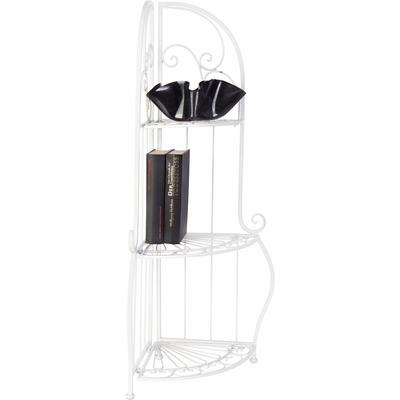 Eckregal AMBIENTE HAUS "Antik I", weiß (antikweiß), B:33cm H:93cm T:33cm, Metall, Regale, Eckregal, weiß, mit 3 Ablagen