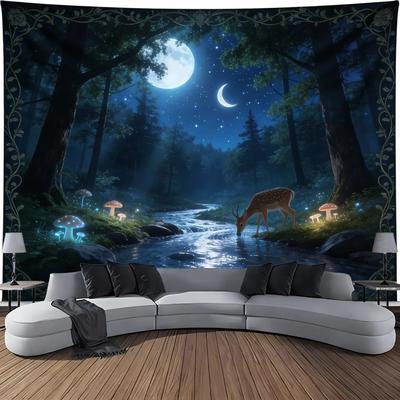 Uplift Picks Waterfall Canyon Wall Tapestry Large Landscape Wall Hanging Decor 09 150x230 Cm