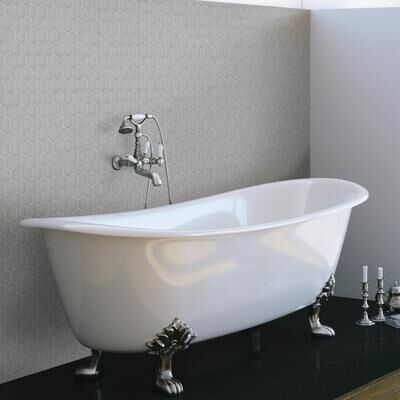 "Merola Tile Metro 2"" Hex Glossy Light Grey 11-1/8"" x 12-5/8"" Porcelain Mosaic Floor and Wall Tile"