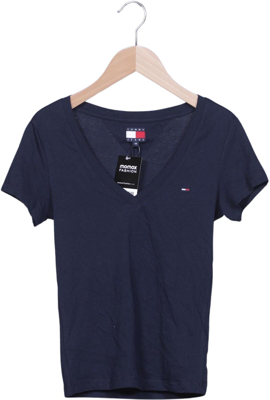 Tommy Jeans Damen T-Shirt, Marineblau, Gr. XS, Baumwolle - Second Hand