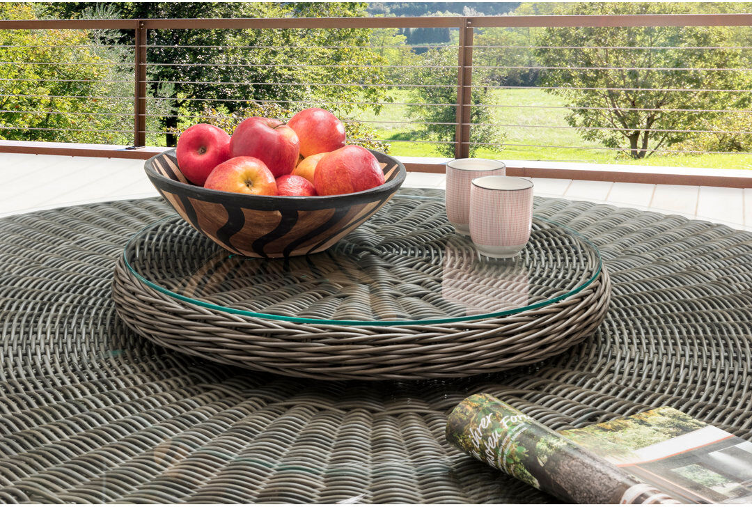 Bay Isle Home Endre Lazy Susan Grey 58cm W X 58cm L X 8cm H