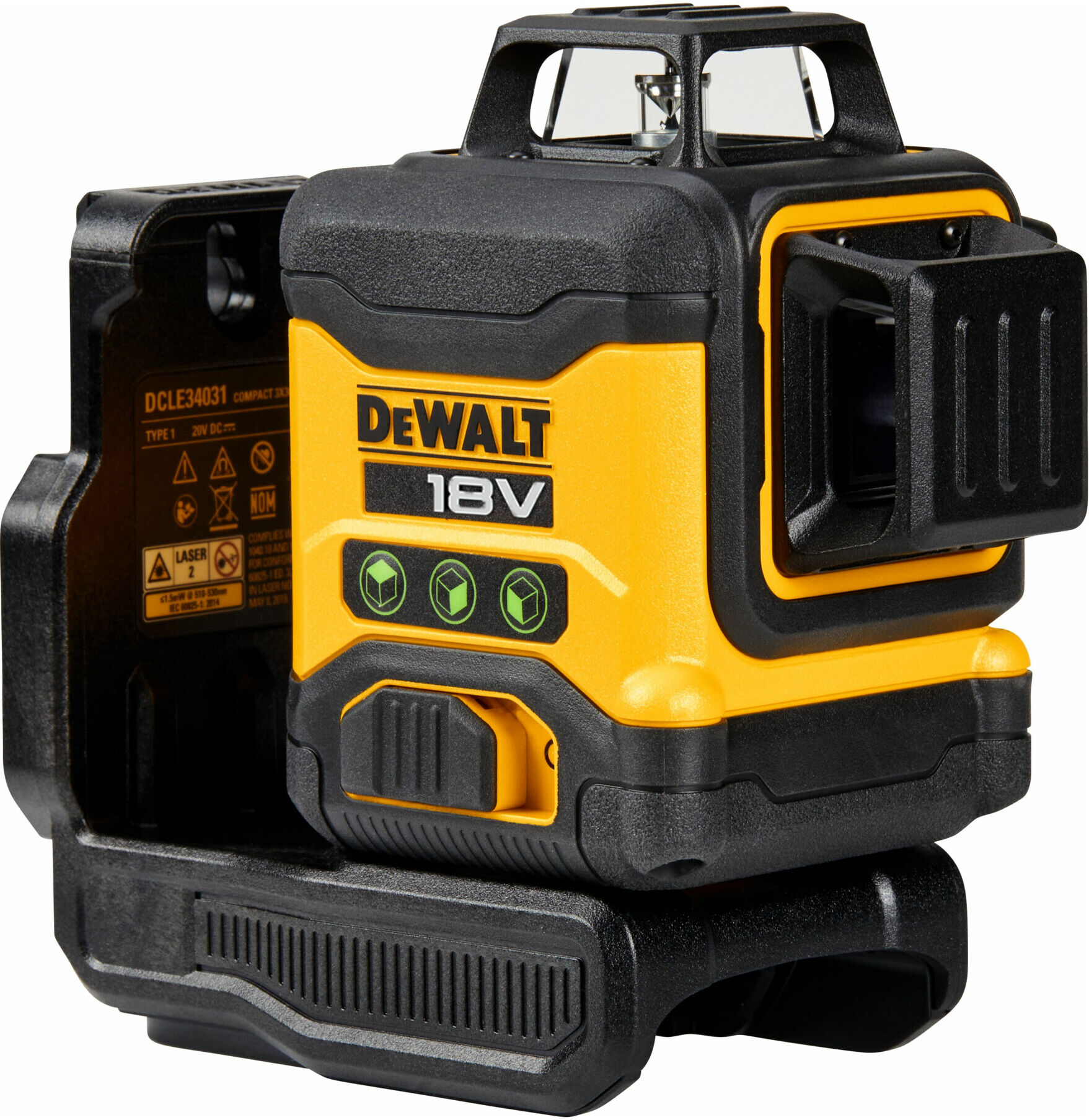 DEWALT 18 Volt Akku-Multilinienlaser 3x360° - Basisversion DCLE34031N-XJ)