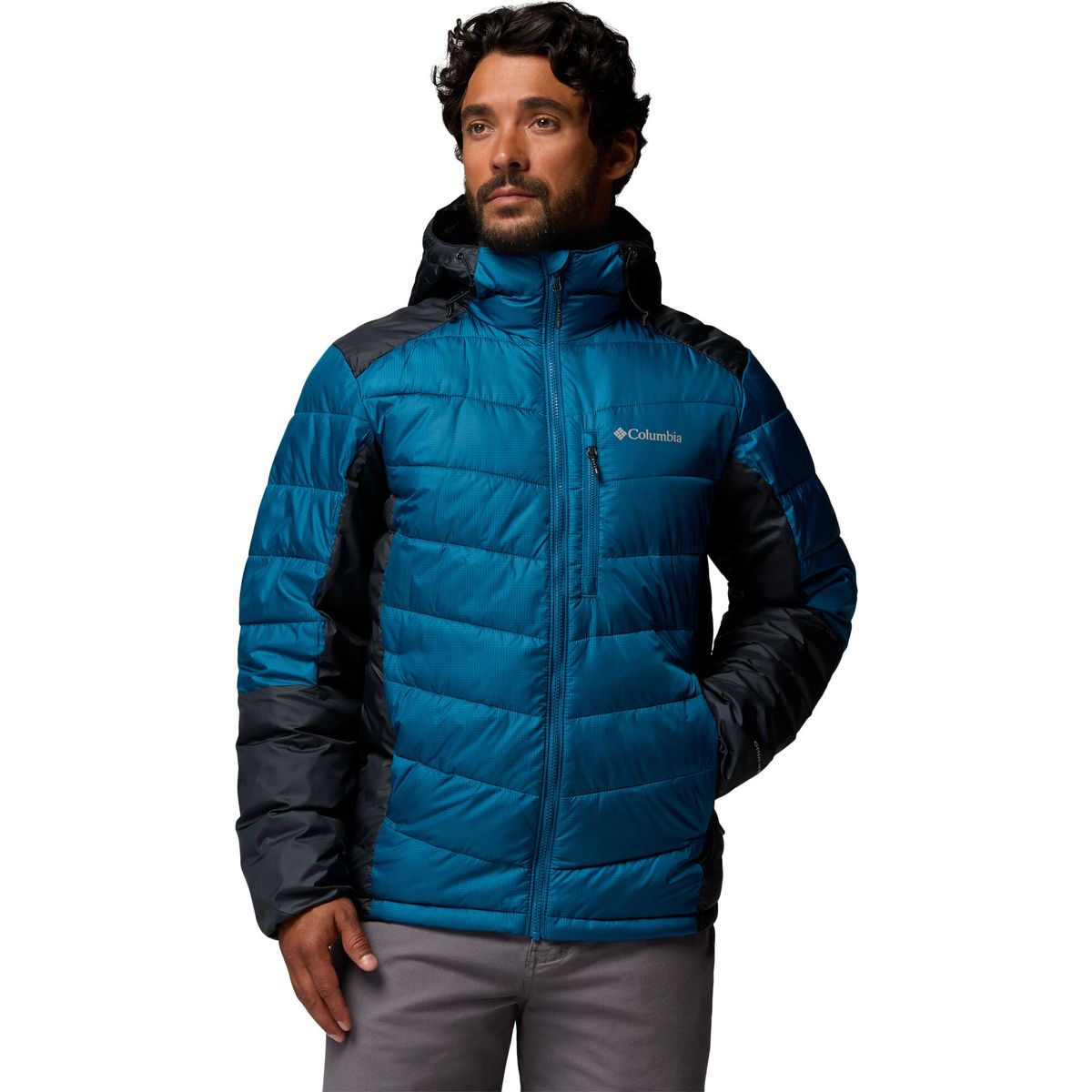 Columbia Men's Labyrinth Loop II Insulated Hooded Jacket phoenix blue, black (442) L 208529-2085294-442-L