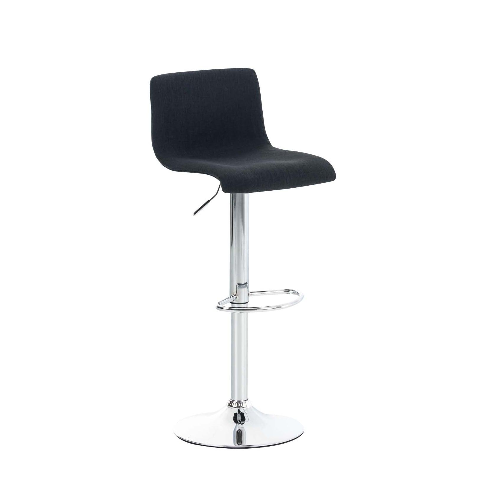 CLP Barhocker Hoover Stoff C Farbe: schwarz, Material Gestell: Metall in Chromoptik
