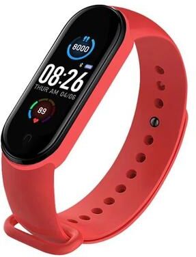Multicon Wholesale Hub Smart Watch Fitness Tracker With Heart Rate Monitor, Blood Pressure Measurement, And Activity Tracking red