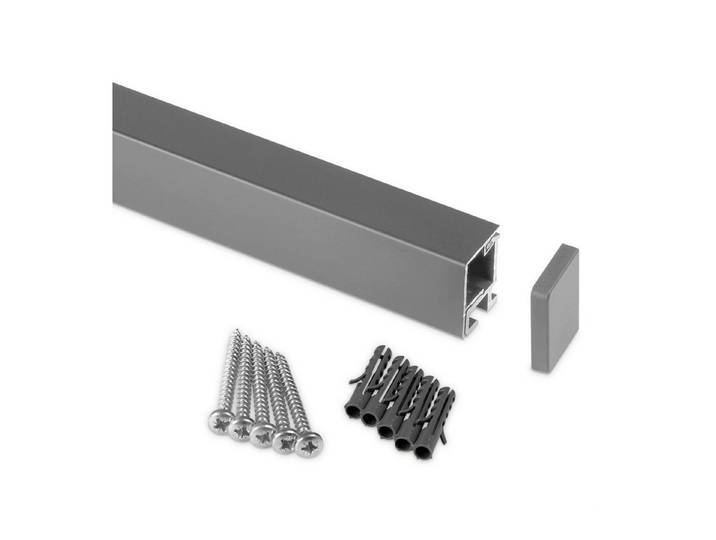 Kesseböhmer Küchenrückwand Linero Style Relingsystem für die Küche - versch. Elemente, (1-tlg), Küchenreling in Edelstahloptik Länge 1800