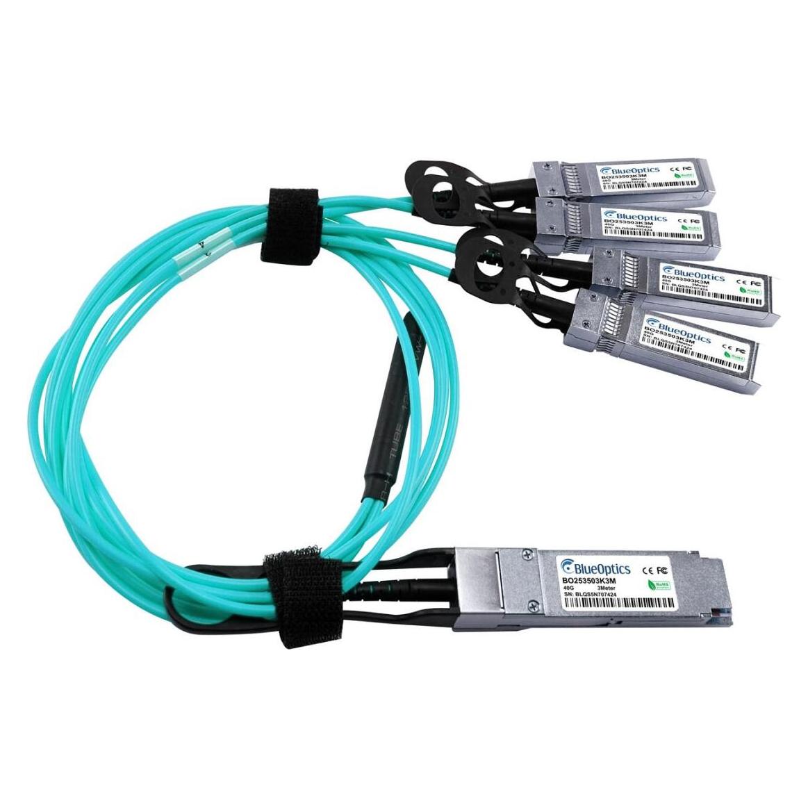 BlueOptics Allied Telesis QSFP-4xSFP+-AOC-25M kompatibles AOC QSFP BO253503K25M (Q-4S-AOC-25M-AT-BO)