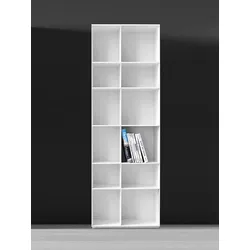 Regal Nex Pur Piure MDF weiß matt lackiert, Designer Studio Piure, 70x211.5x36 cm