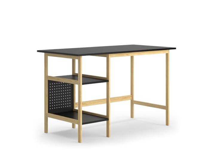 Vicco Schreibtisch Elvia , Schwarz 120 x 60 cm zur Aufbewahrung von Akten, Ordnern und Büchern geeignet