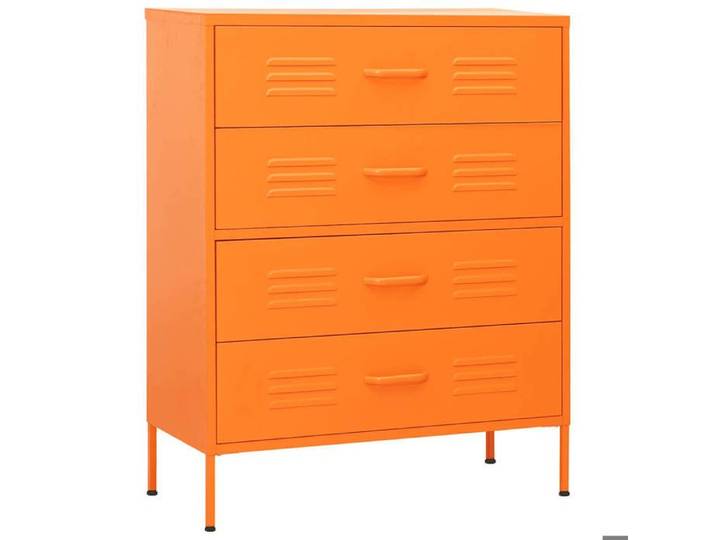 Luxe&Mode Commode Orange 80x35x101 5 cm Acier 2 ans garantie LV8886