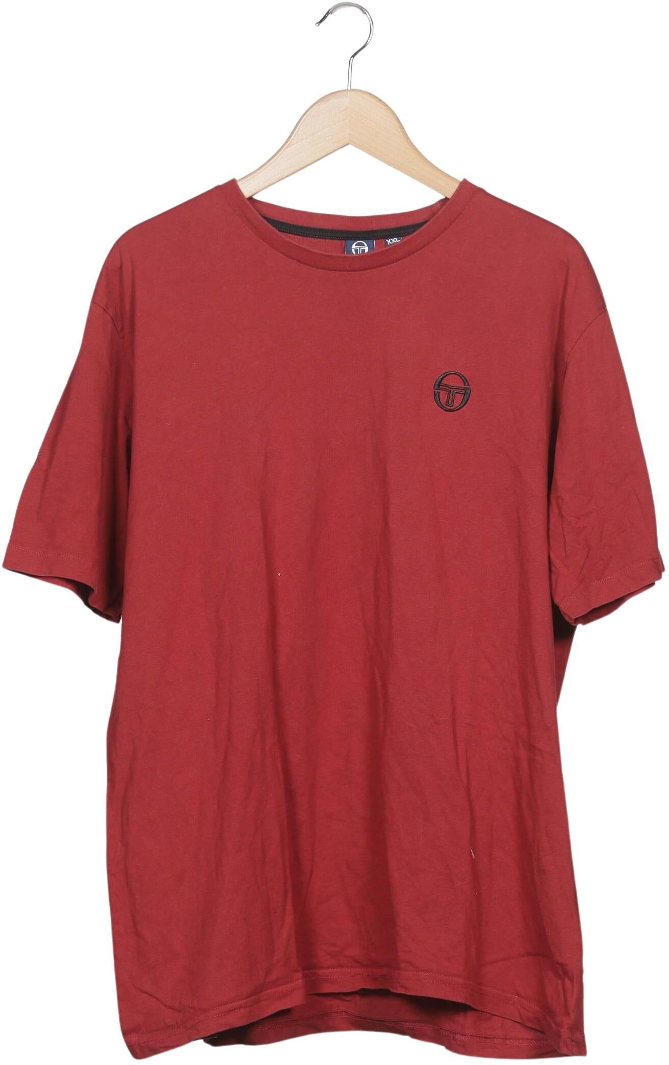 Sergio Tacchini Herren T-Shirt, Rot, Gr. Xxl, Baumwolle - Second Hand