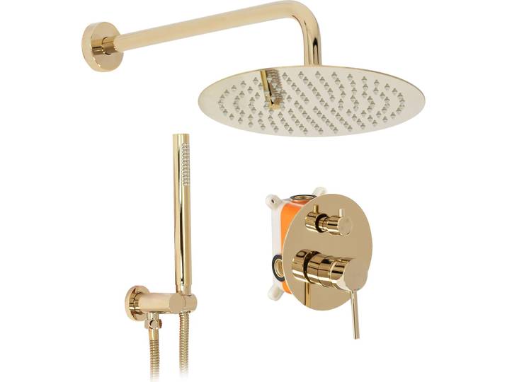 Kit de Douche Encastré Rea Lungo +Box Gold