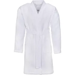 Vossen Unisex-Bademantel Rom weiß S