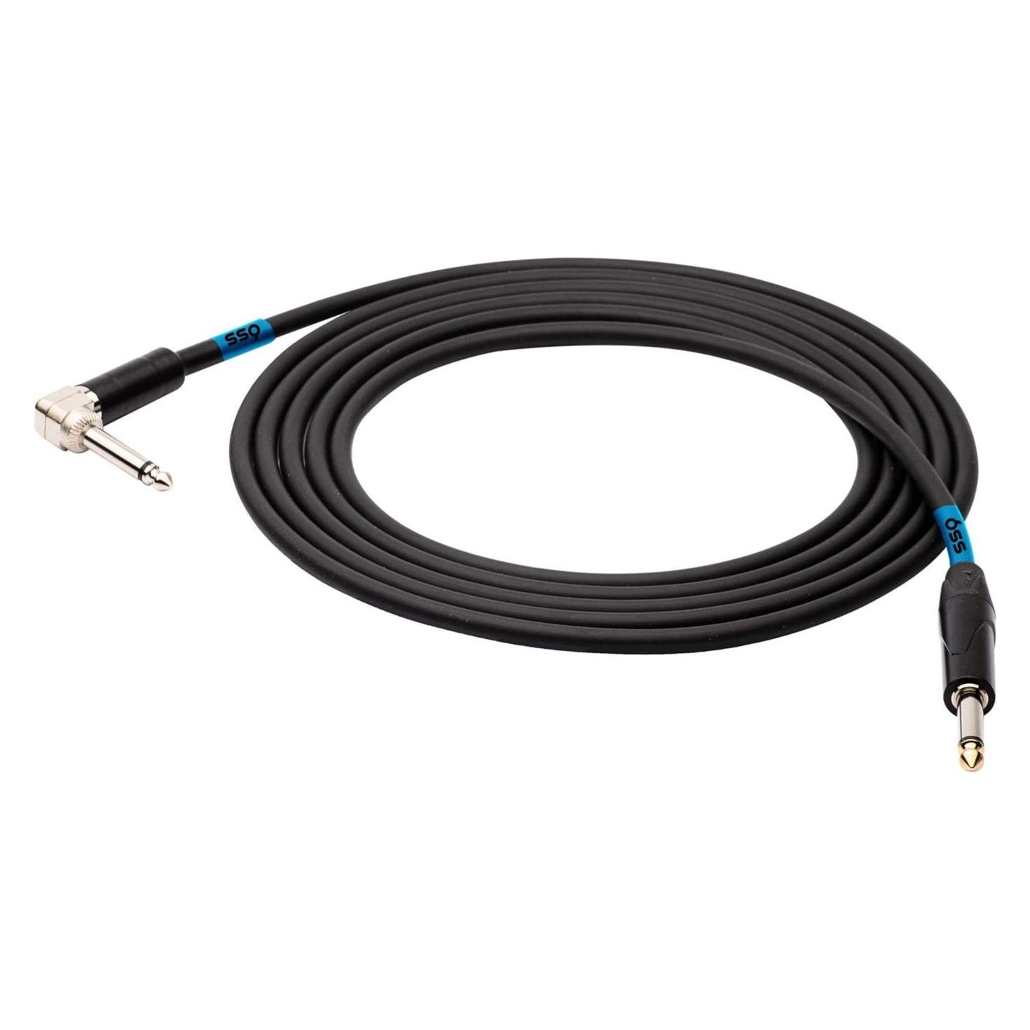 SSQ JMPJMK2 SS-1440 Kabel Jack Mono - Jack Mono (90-Grad-Winkel) 2 m Schwarz (2 m, 6.3mm Klinkenkabel) (SS-1440)