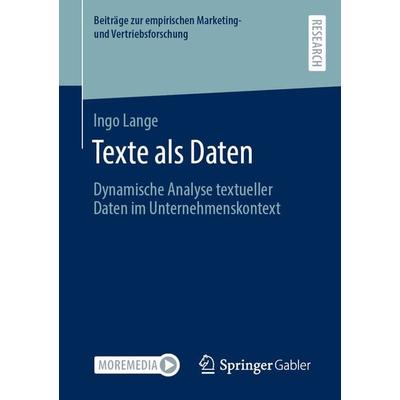 Texte als Daten, Taschenbuch von Ingo Lange, Springer Fachmedien Wiesbaden GmbH, 978-3-658-42972-0