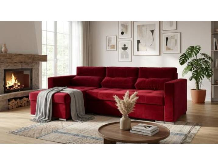 Family Meble Ecksofa Varius Royal Aura mit Schlaffunktion und 2 Bettkästen, Ecke rechts – Variante Royal 19