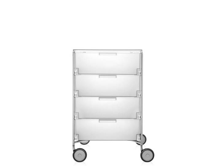 Kartell Mobil Aufbewahrungsbehälter 4 weiß, Designer Antonio Citterio/Glen Oliver Löw, 49x78x47.5 cm